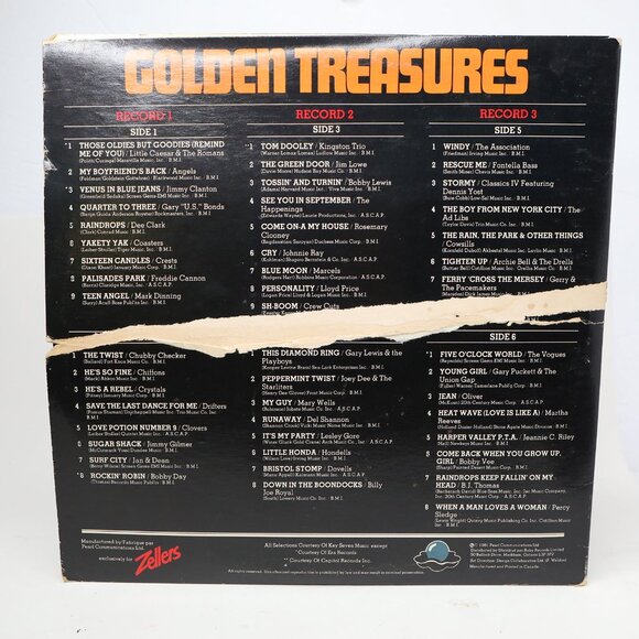 Golden Treasures: 50 Hits by Original Artists x3 Vinyl Records Zellers 1981 - Picture 5 of 8